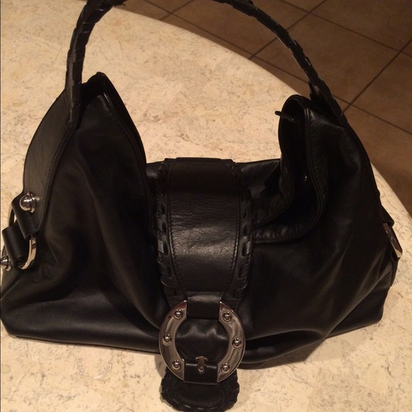 Desmo Handbags - Black Desmo  bag with silver hardware