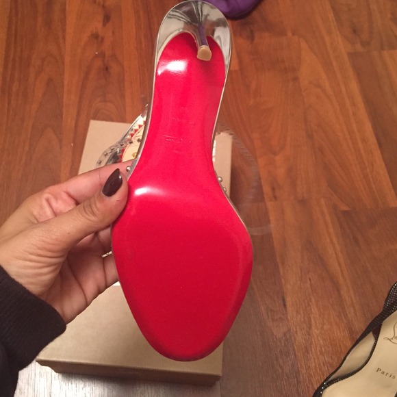 Christian Louboutin strait clear silver beaded - Picture 2 of 4