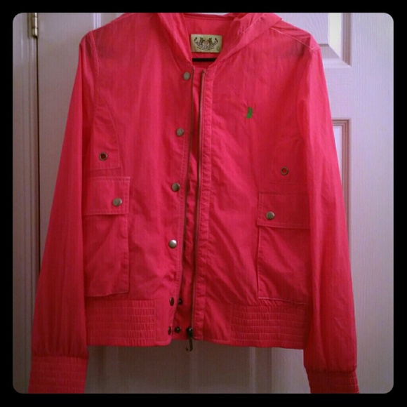 RARE Juicy Couture neon pink windbreaker