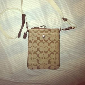 Tan Coach Satchel Purse