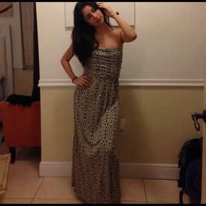 Black and beige Aztec dress