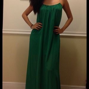 Green and gold dress