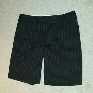 BCBG Charcoal gray pinstriped dress shorts!