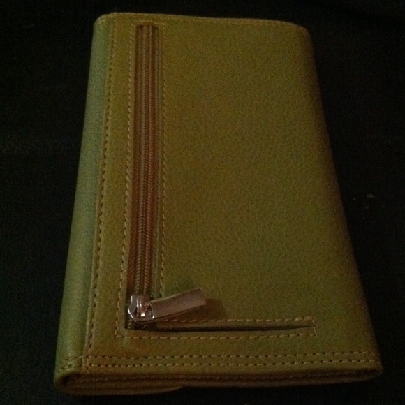 !!SALE 50% OFF!! " green leather cell phone wallet - Picture 4 of 4