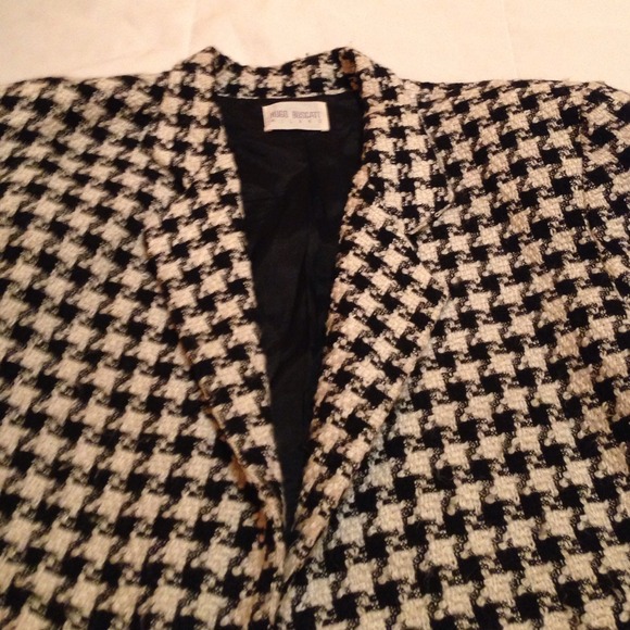 Hugo buscati houndstooth wool & acrylic coat - Picture 1 of 4
