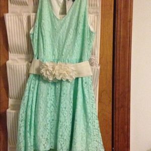 Mint green summer dress