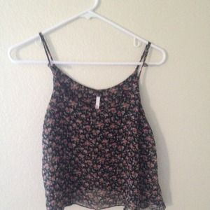 Black floral top