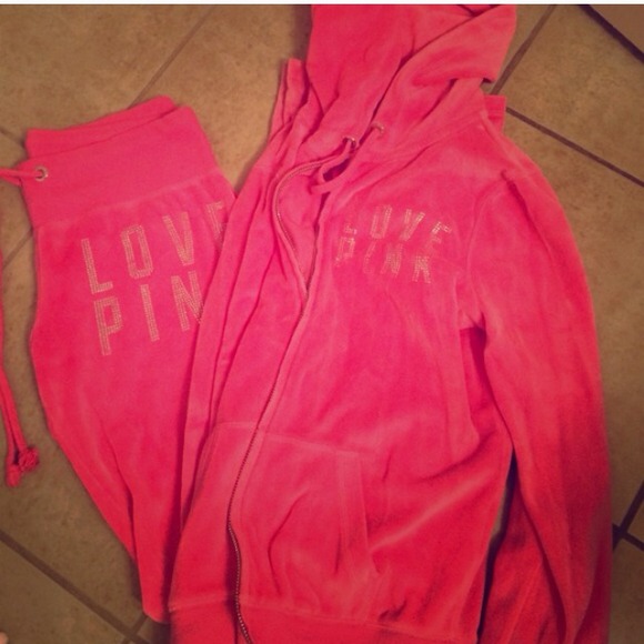Vs "pink" velour set