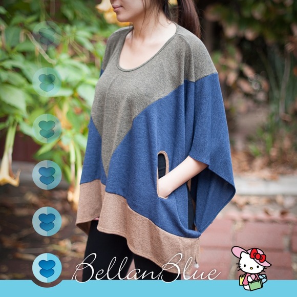 💠💠The JULIANNA dolman poncho - OLIVE - Picture 2 of 4