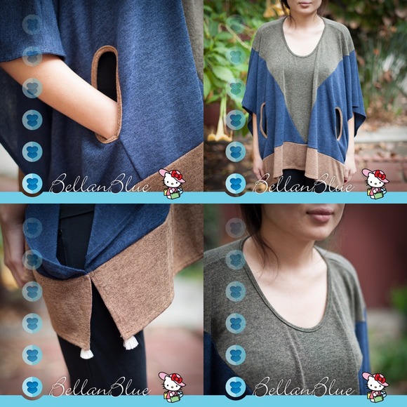 💠💠The JULIANNA dolman poncho - OLIVE - Picture 4 of 4