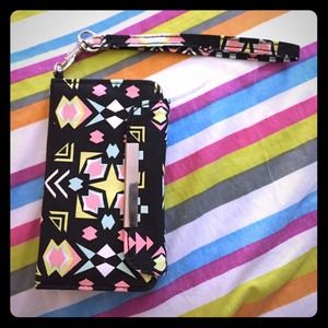 Pacsun iPhone 4/4s Geometric Wallet Wristlet Case