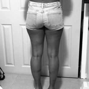 american apparel jean shorts