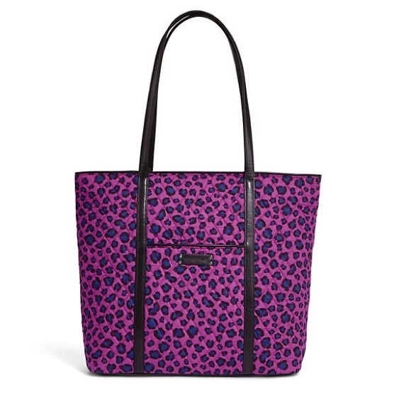 Trimmed Vera "Leopard Spots" Tote