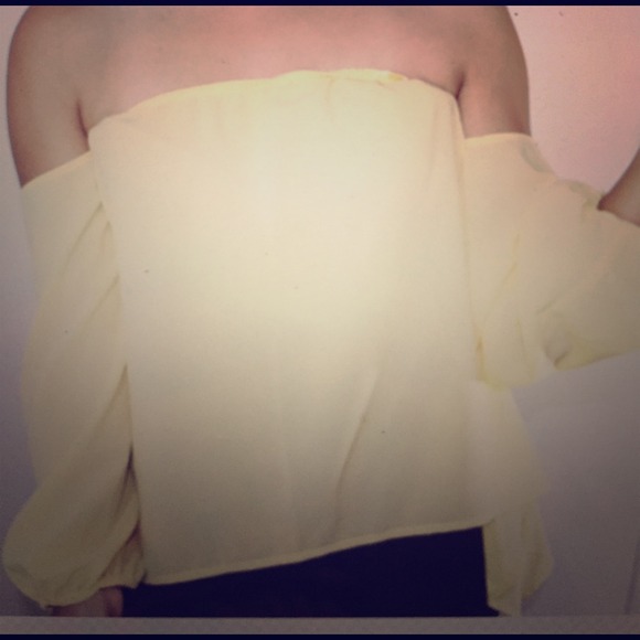 Yellow off the shoulder top