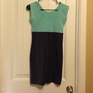 American apparel blue and grey dress