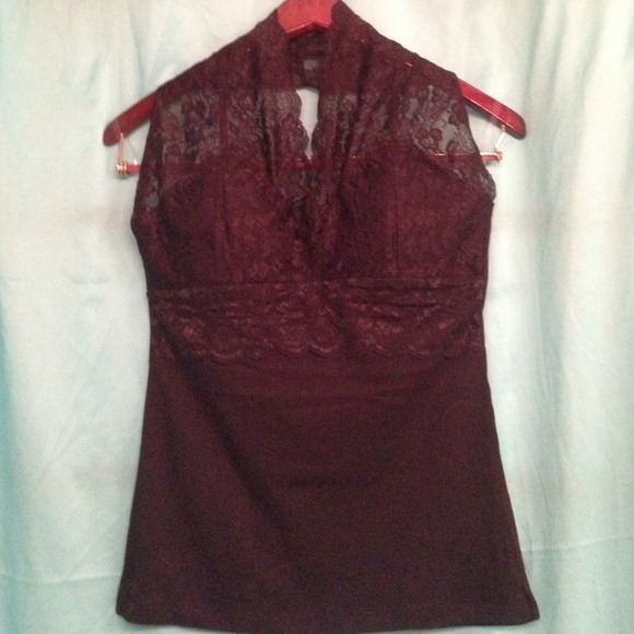 Lace halter top