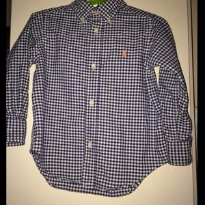 Long Sleeve Checkered Polo