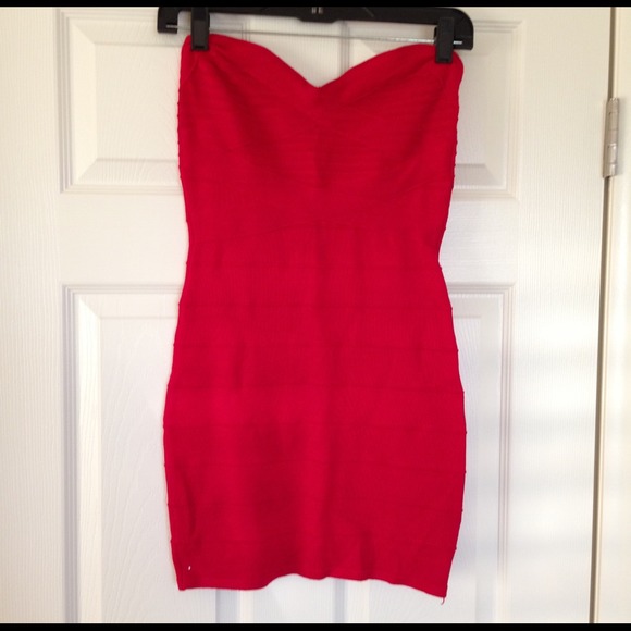 Red bandage dress