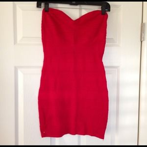 Red bandage dress