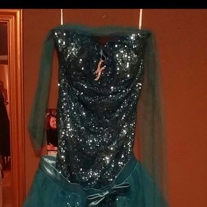 Turquoise prom dress