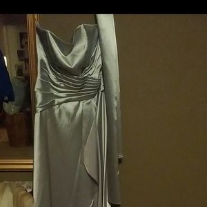 Metallic prom dress