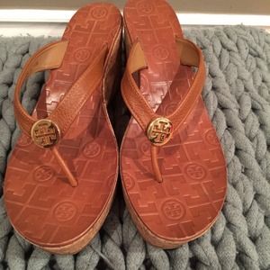 Tory Burch wedge leather sandal