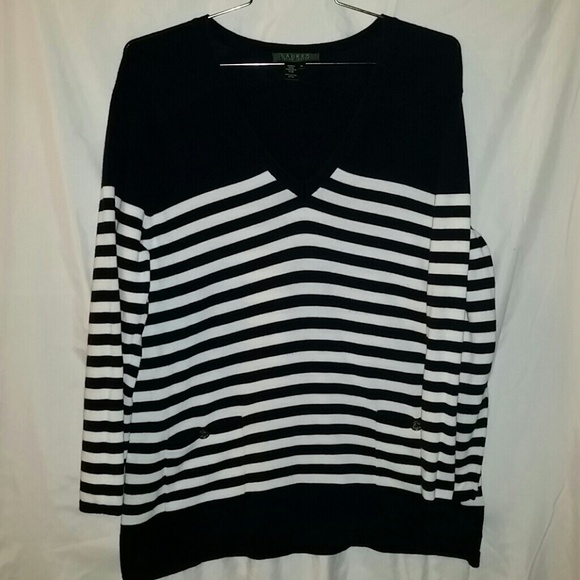 Ralph Lauren navy/white stripe sweater