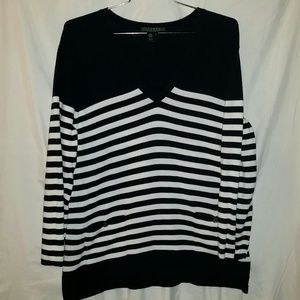 Ralph Lauren navy/white stripe sweater