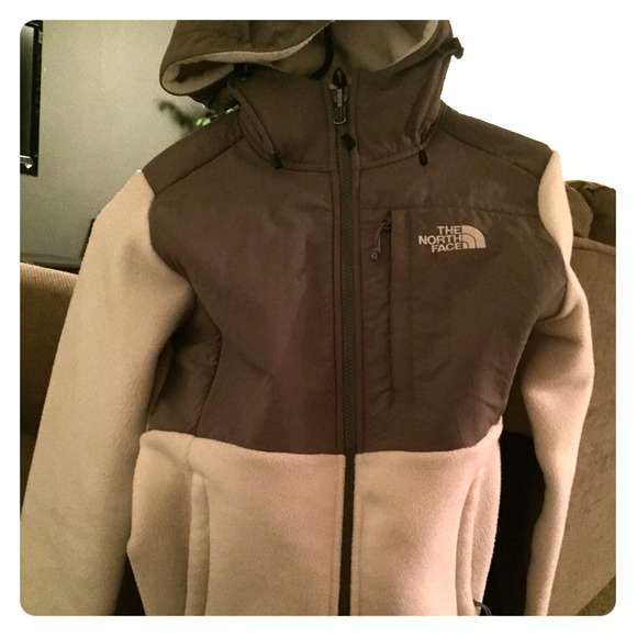 North face White&grey hooded