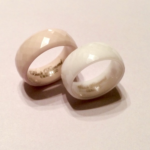Two "Black Diamond" Ceramic rings.