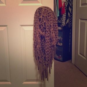 Brown Fringe Scarf
