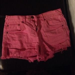 Free People Pink high waisted shorts