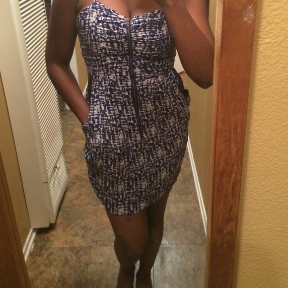 Forever 21 blue and white dress