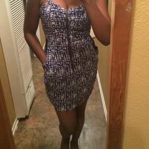 Forever 21 blue and white dress