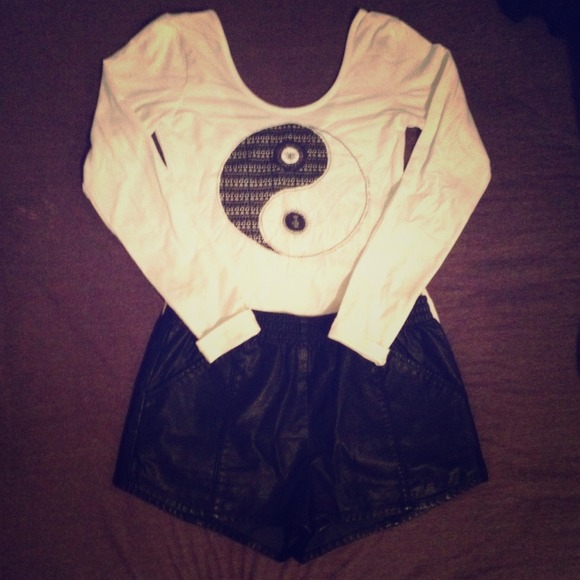 Velvet Thorn Faux Leather Shorts