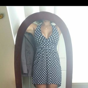 Polka dot halter dress
