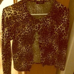 Cheetah print cardigan