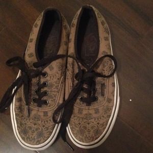 Brown handkerchief pattern vans