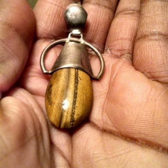 Sterling Silver Tiger's Eye Pendant... Very Unique