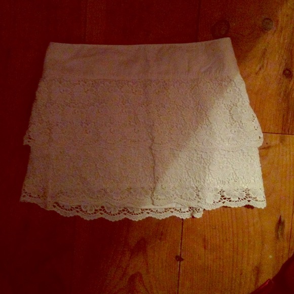 White floral skirt