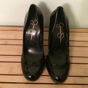 Patent leather pumps