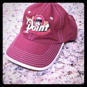 Burgundy Point velcro adjustable baseball hat!!