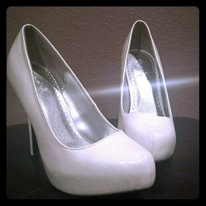 Qupid white stilettos