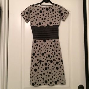 Bettie page grey and black Dots Dress