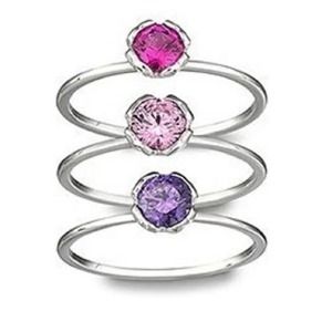 SWAROVSKI mariposa ring set of 3