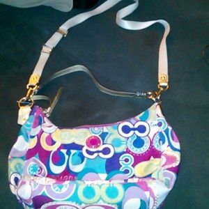 Authentic Multi colored coach purse