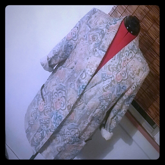 Watercolor printed blazer jacket