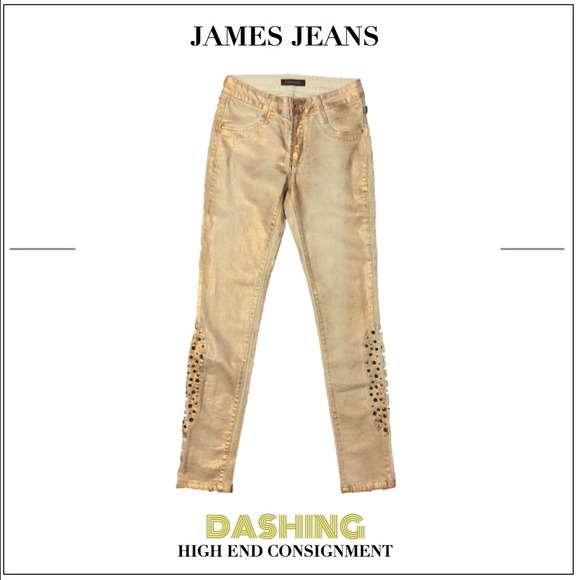 Sold on eBay James Jeans Outlaw Gold Flake Studded - Picture 1 of 3