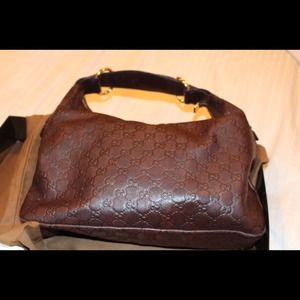 Authentic medium guccissima leather hobo  tote