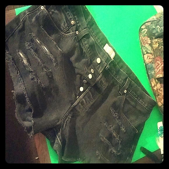 501 Levi denim cut up designed shorts